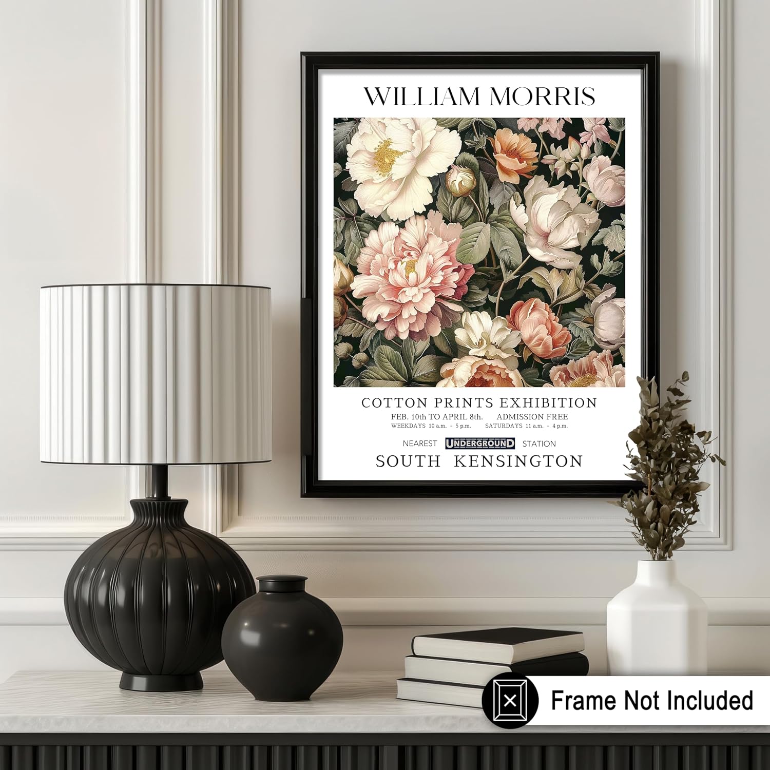 Poster Master William Morris Poster - Chrysanthemum Print - Flower Art - Botanical Art - Exhibition Print - Textile Pattern Design - Floral Illustration - Living Room or Bedroom Wall Decor - 8x10 UNFRAMED Wall Decor