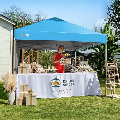 Miniatura 78 de CROWN SHADES - Toldo desplegable de 10 x 10 pies con 1 pared lateral, tienda de campaña de playa que se arma con solo presionar un botón, glorieta