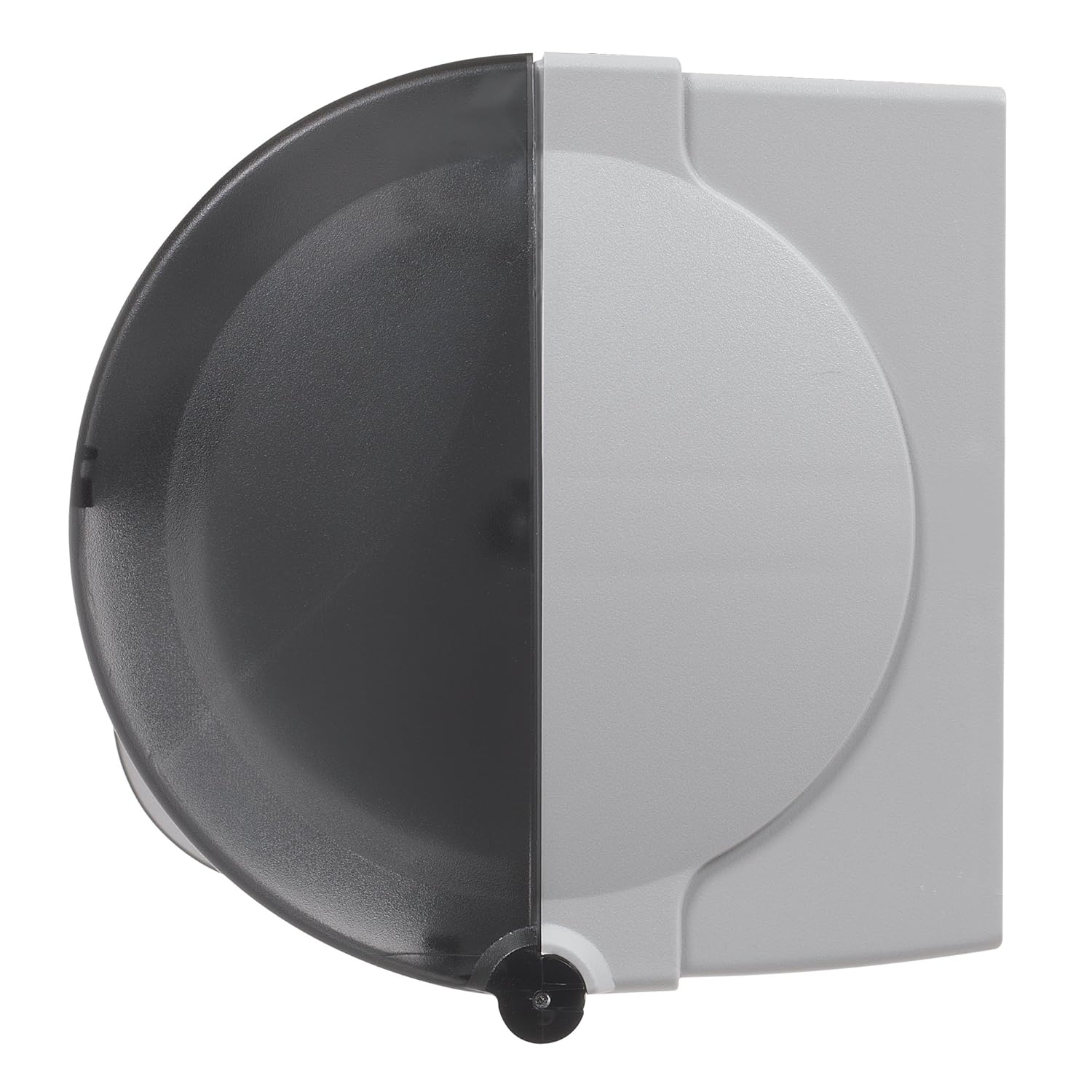 Compact 2-Roll Side-by-Side Coreless High-Capacity Toilet Paper Dispenser by GP PRO (Georgia-Pacific), Translucent Smoke, 56784, 10.1" W x 6.8"D x 7.1" H