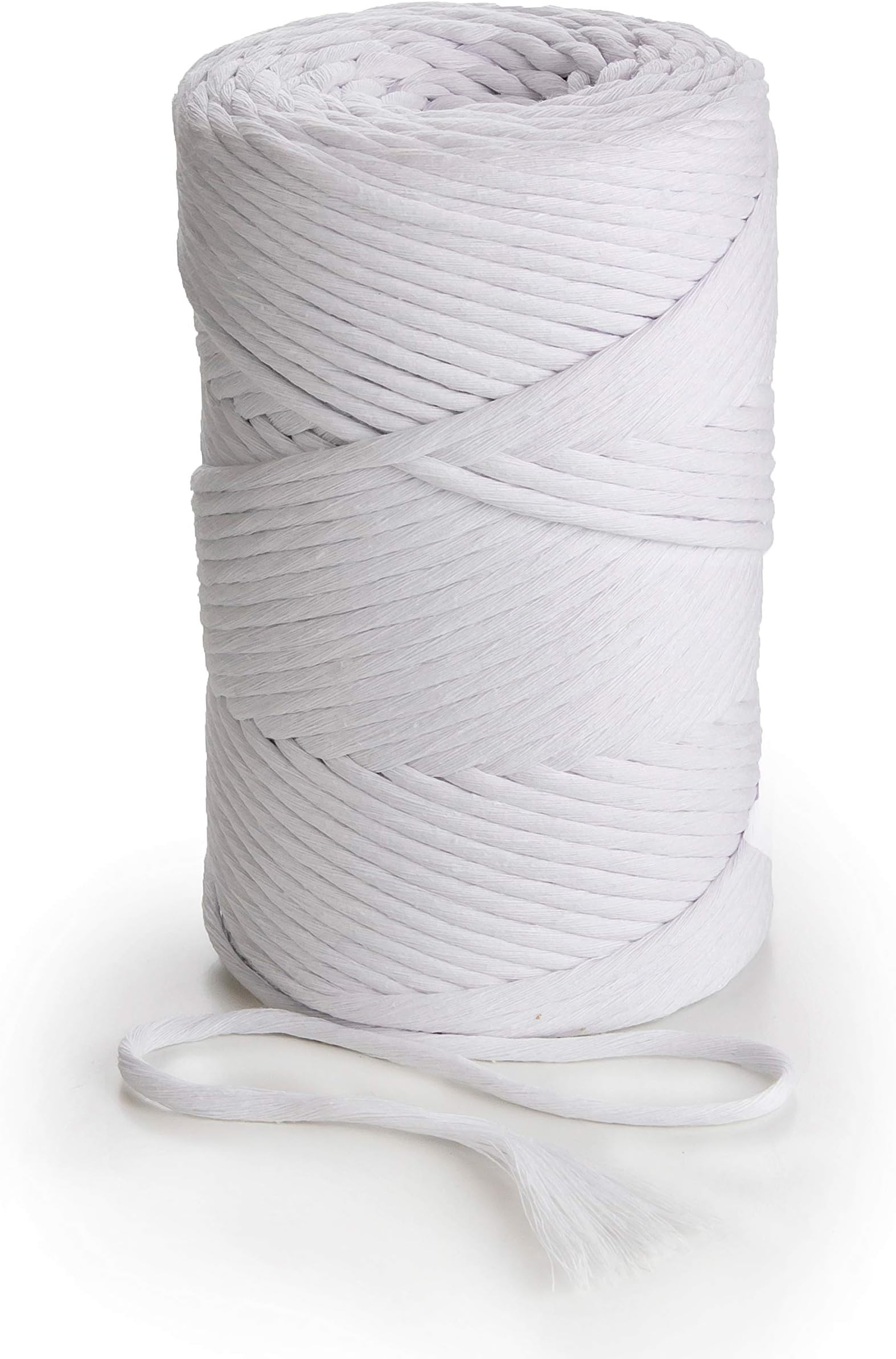 Macrame Cord Cotton Rope 3 mm 1/8 in, 153 yd – 1 PLY Super Soft Cotton Single Twisted String for Macrame Dream Catcher, Boho Wall Hanging Feather, Plant Hanger, and Wall Tapestry – MB Cordas