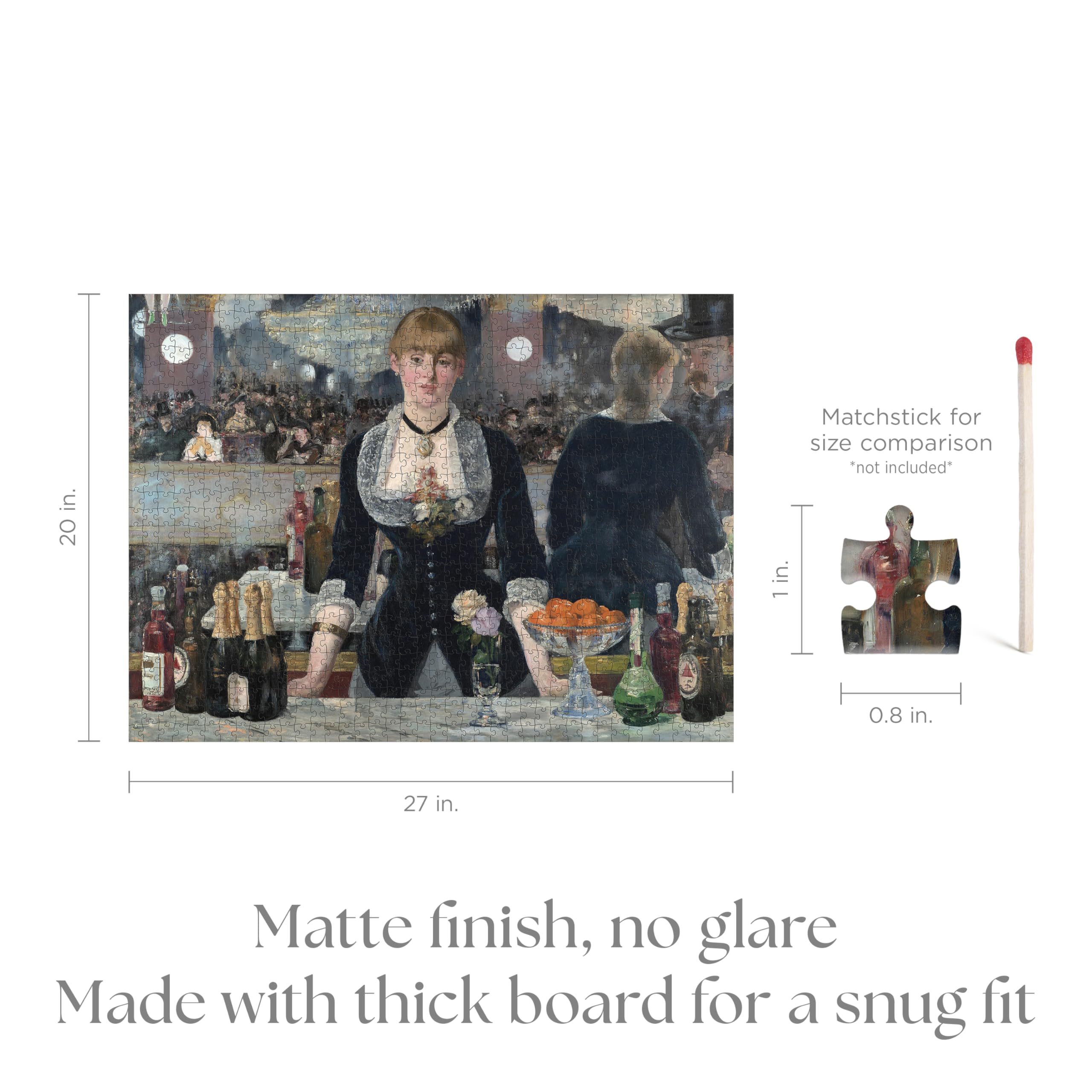 Pomegranate 1000-Piece Jigsaw Puzzle for Adults, Edouard Manet's A Bar at The Folies-Bergere, Matte Finish, Snug Fit - Image 2
