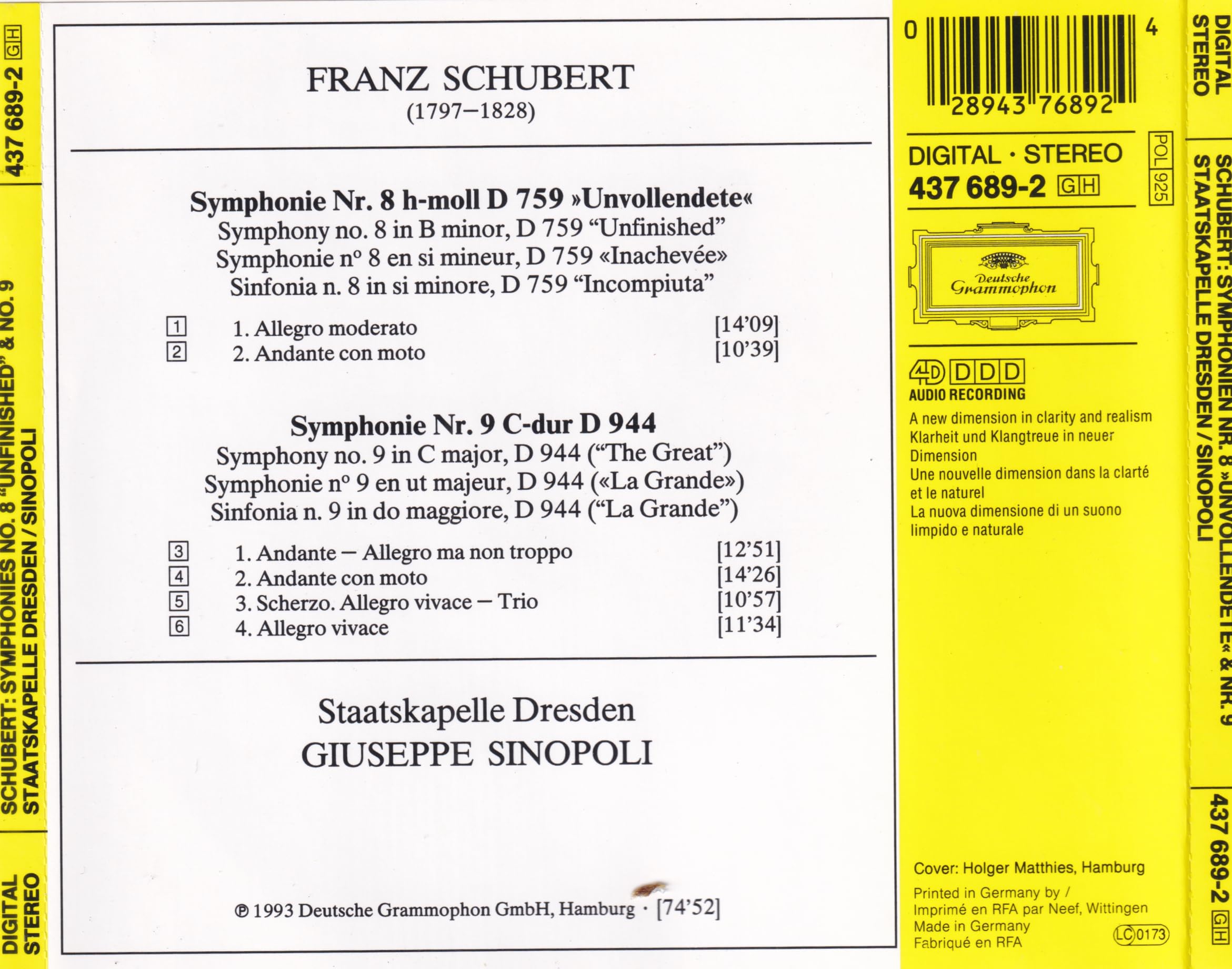 Symphonies 8 & 9