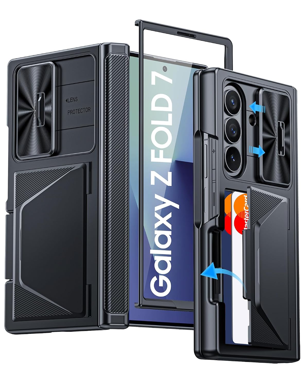 Midkart Armor Cover Compatible with Samsung Galaxy Z Fold 7 Hinge Protection Front Glass Cover with Card Holder Wallet Sho... - Review, Price and Buying Guide