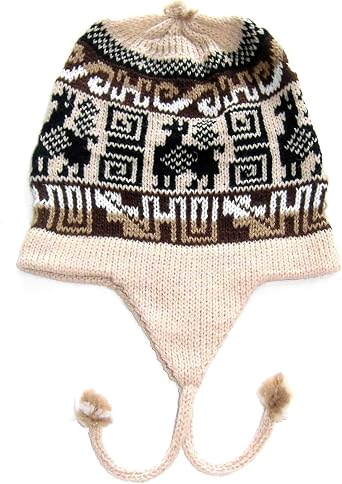 Peruvian Chullo Hat Alpaca Wool, Inca 