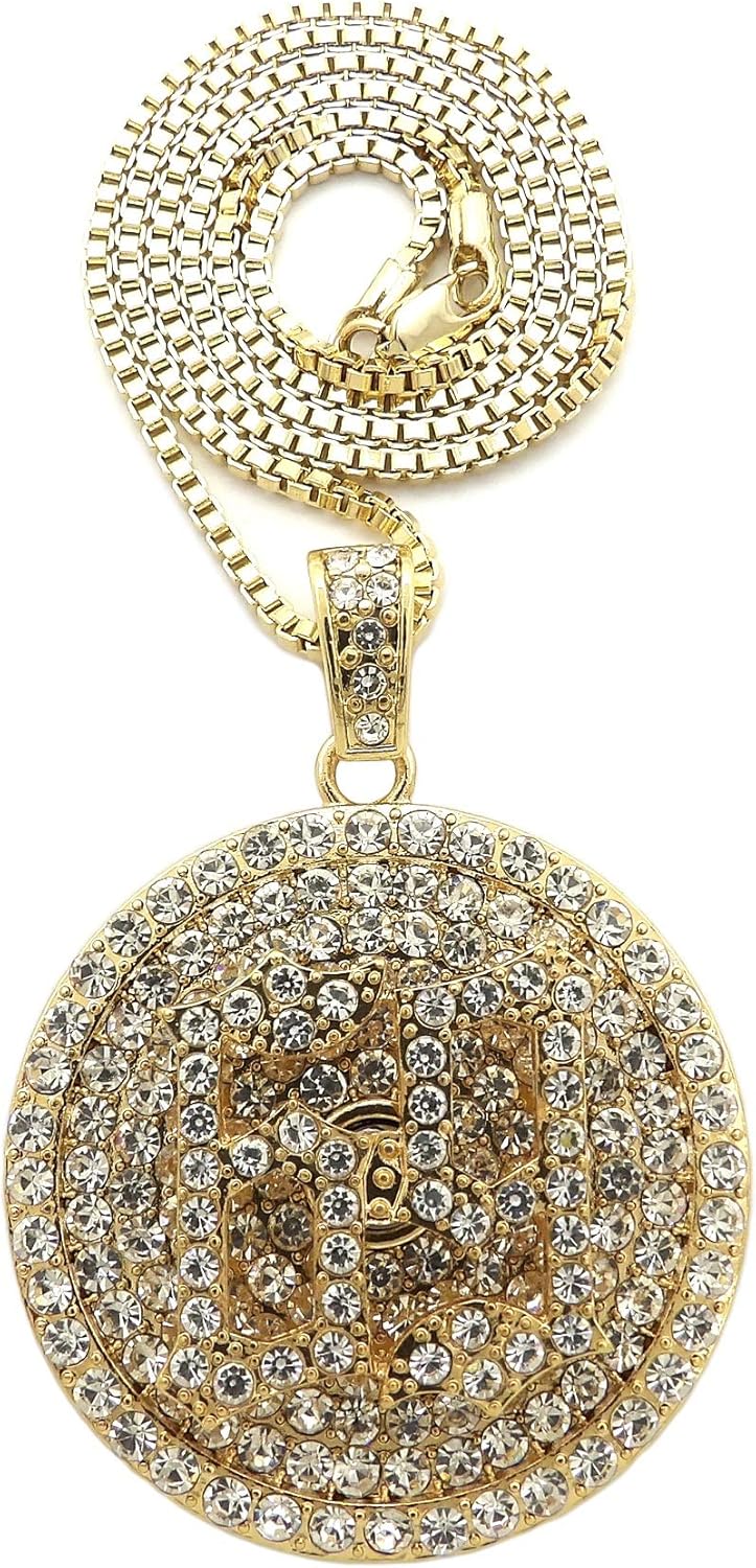 Fashion 21 Hip Hop Number 69 Round Spinner Pendant 24 inches Various Chain Necklace