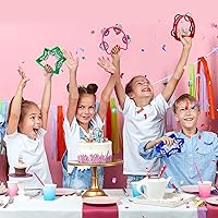 Vista 5 de 20 panderetas de percusión de plástico, pandereta de media luna, forma de estrella, pandereta de mano, instrumentos musicales de mano con cascabeles