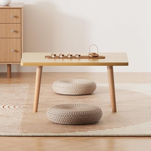 Miniatura 8 de Mesa de centro pequeña para espacio pequeño, mesa baja, mesa de pie para sentarse en el suelo, mesa de centro japonesa para sala de estar, mesas de