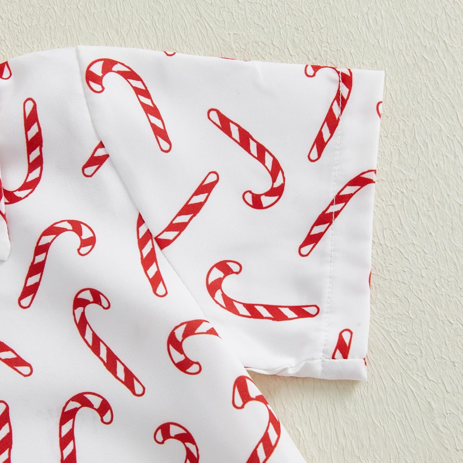 Baby Boy Christmas Outfits Button-up Short Sleeve Shirt Top Plain Shorts Set Toddler Christmas Baby Clothes - Image 6