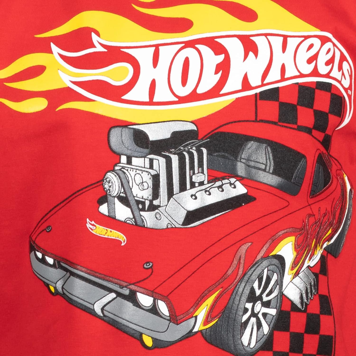 Hot Wheels T-Shirt and Mesh Shorts Outfit Set Toddler to Big Kid Sizes (2T - 18-20) - Image 7