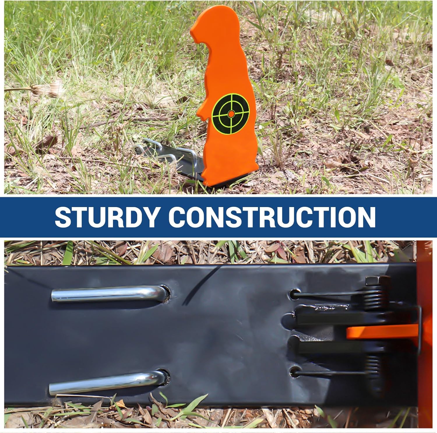 Highwild Resetting Target, Rated for .22 Rimfire - Large Size and 2.5 Inch Shooting Targets | Pop-Up Steel Prairie Dog