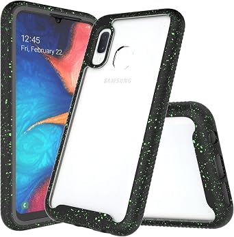 for Samsung Galaxy A30 Case, Clear Full Body Heavy Duty Protective Case with Built-in Screen Protector Shockproof Rugged Cover Designed for Samsung Galaxy A30 2019 Released Black