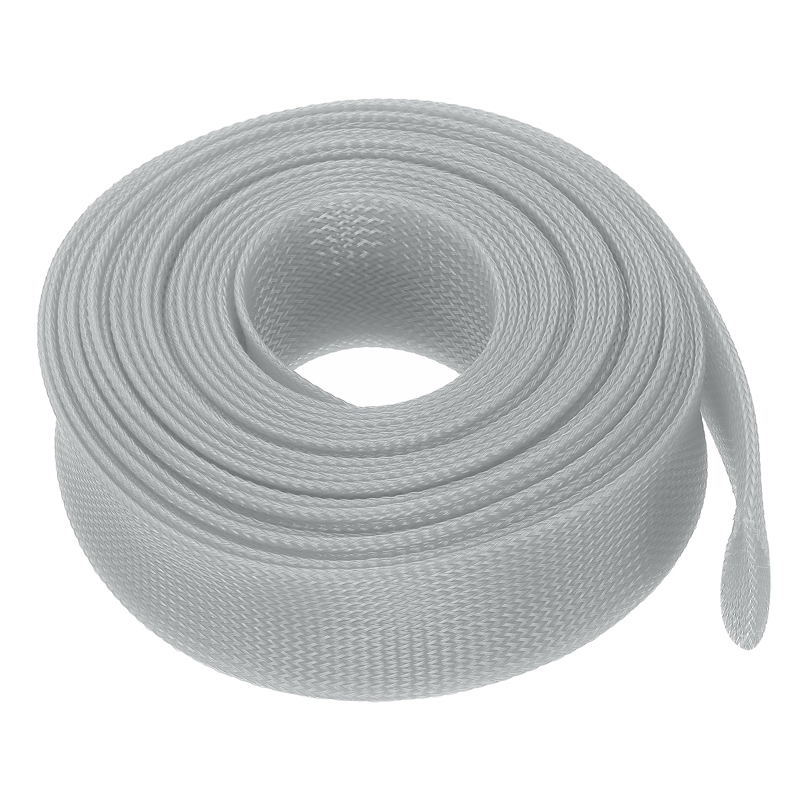 sourcing map Expandable Sleeving, 2 5/16-inch 25ft Cable Sleeve, Gray