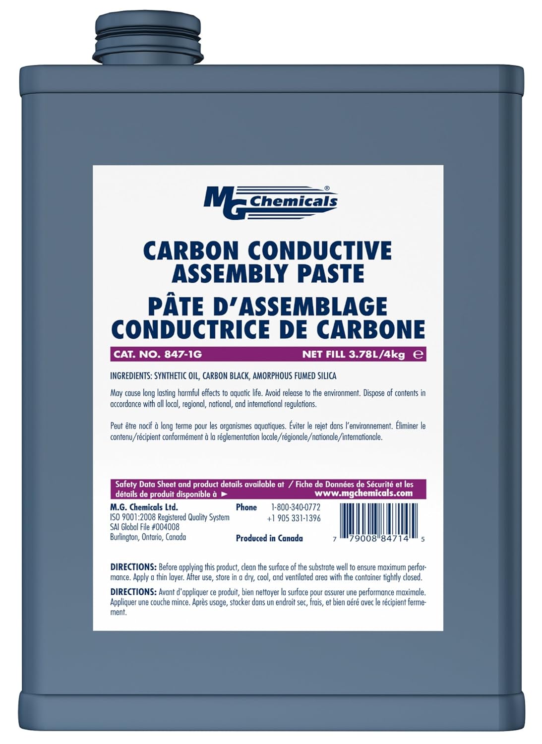 MG Chemicals Carbon Conductive Assembly Paste, 1 gal Can Electronic Components
