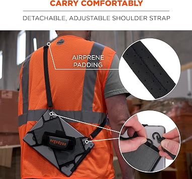 Ergodyne Squids 5549 Tablet Holder with Detachable Shoulder Strap, Mobile Device Solutions