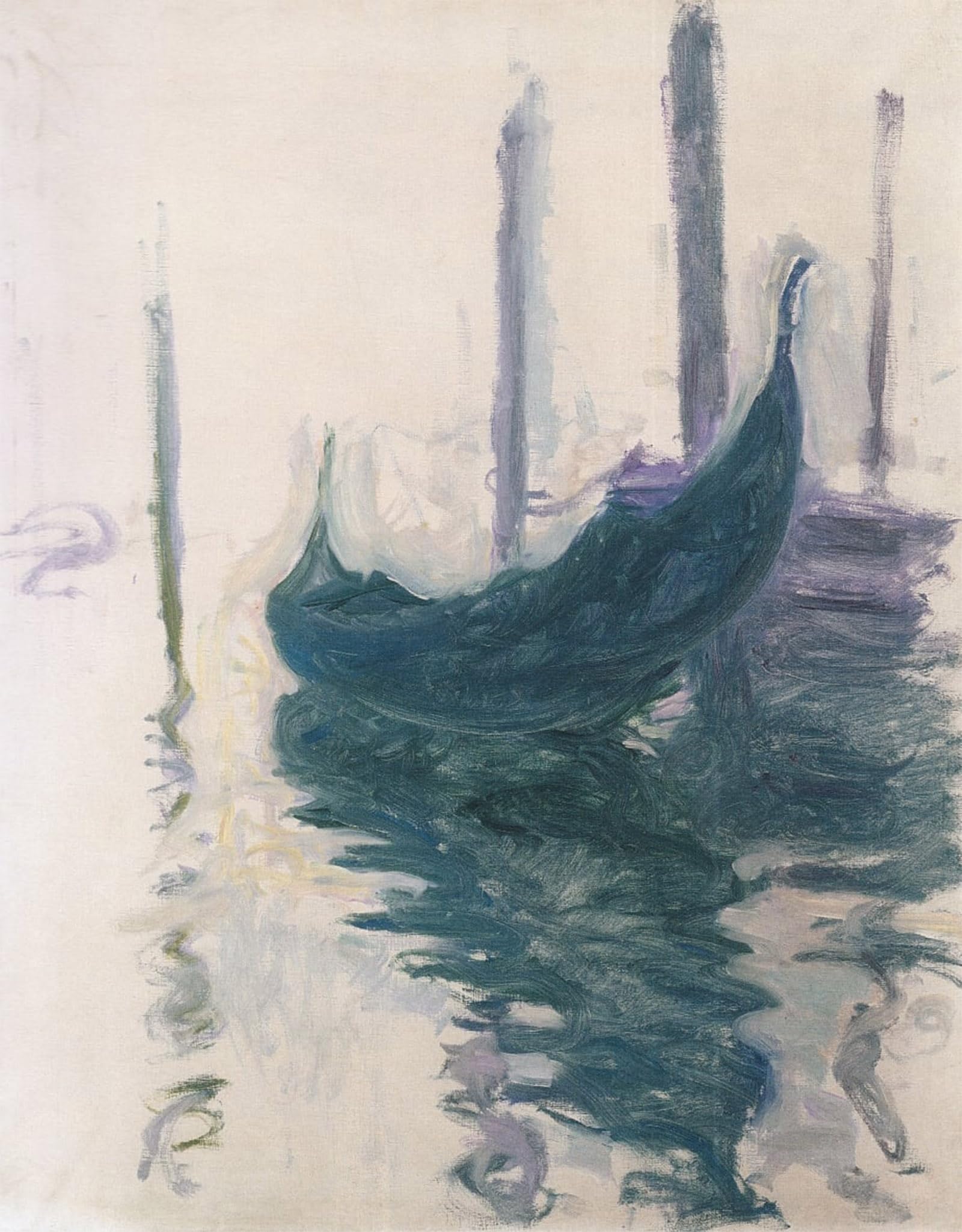 ARTXLXXBN Famous Painting Canvas Artwork Graffiti Print Gondola in Venice by Claude Monet Portrait Canvas Image for Home Decor 60x90cm
