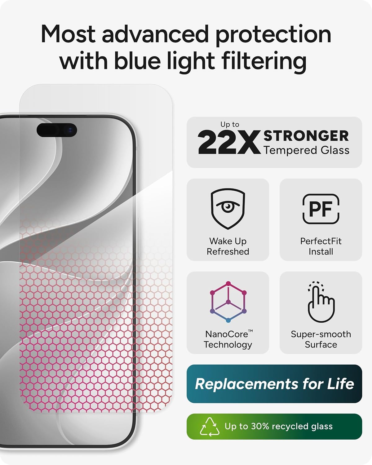 ZAGG XTR6 Glass Screen Protector for iPhone 18 Pro