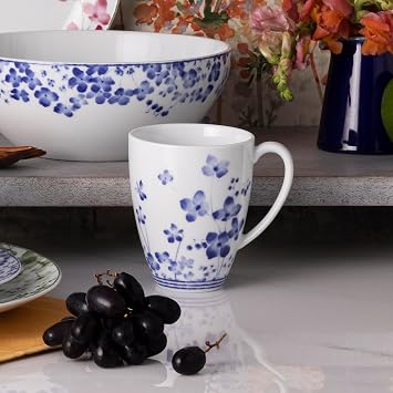 Noritake Bloomington Road Blue 4-Piece Place Setting, Serving for 1