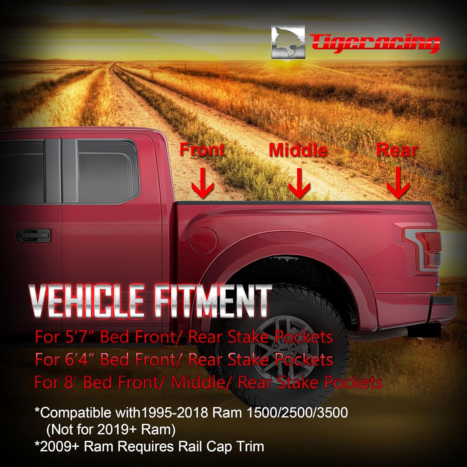 Tie Down Anchors Retractable Truck Bed Top Side D Ring All Metal Compatible with 1995-2018 Ram 1500 2500 3500, NOT for 2019+ Models, 3000 LBS Capacity of 4 - Image 2