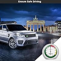 Vista 6 de GODESON Medidor de profundidad de banda de rodadura de neumáticos, calibre de profundidad de neumáticos tipo esfera en 32 grados, codificado por