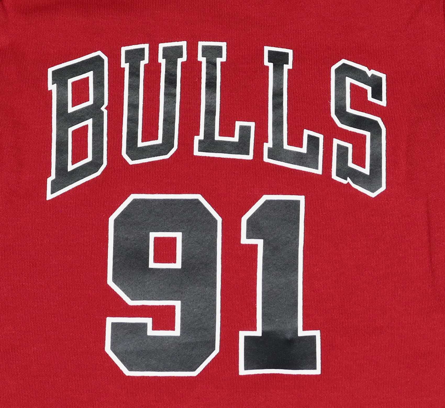 Mitchell & Ness Dennis Rodman #91 Chicago Bulls NBA Retro Name And Number Bodysuit
