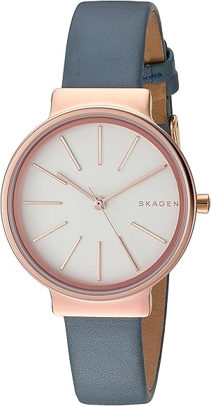 Amazon.co.jp: Skagen 女性用 SKW2482 Ancher ブルーレザーウォッチ  