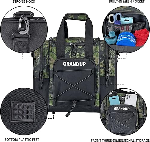 Miniatura 3 de GRANDUP Bolsa de bolos para una sola bola, accesorios de boliche, bolsa de bolos negra con soporte de bola acolchado, se adapta a zapatos de bolos