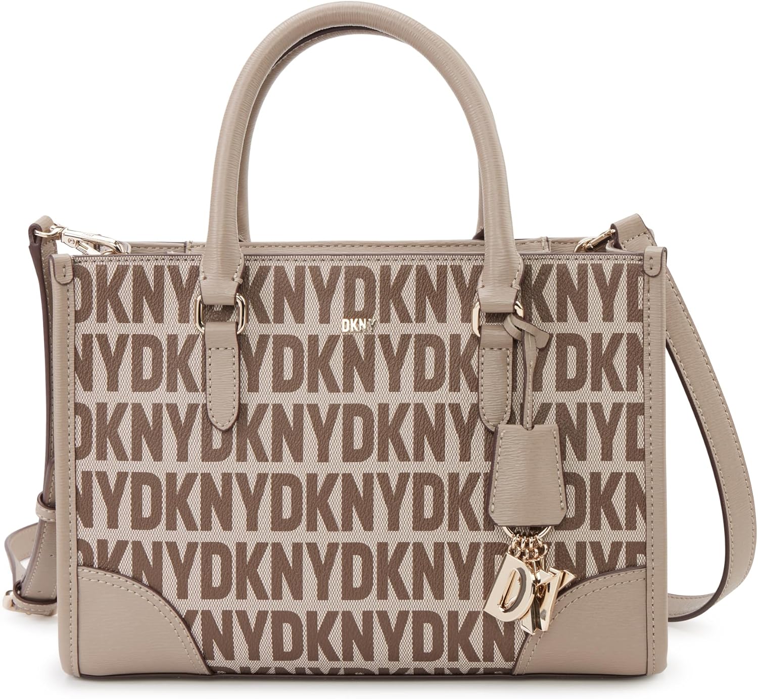 DKNY Women's Perri Satchel with Logo Charm