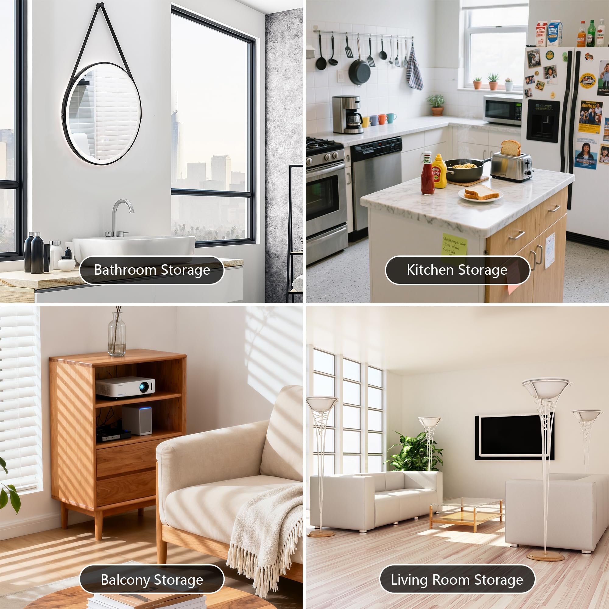 Pensile da Cucina con Ganci, armadietti a Muro in Acciaio Inox, Porta spezie, pensili sospesi, scaffale a Muro per Bagno e Cucina, 39,4x12,6x18,1 Pollici (Dimensioni 31,5x12,6x18,1 Pollici)