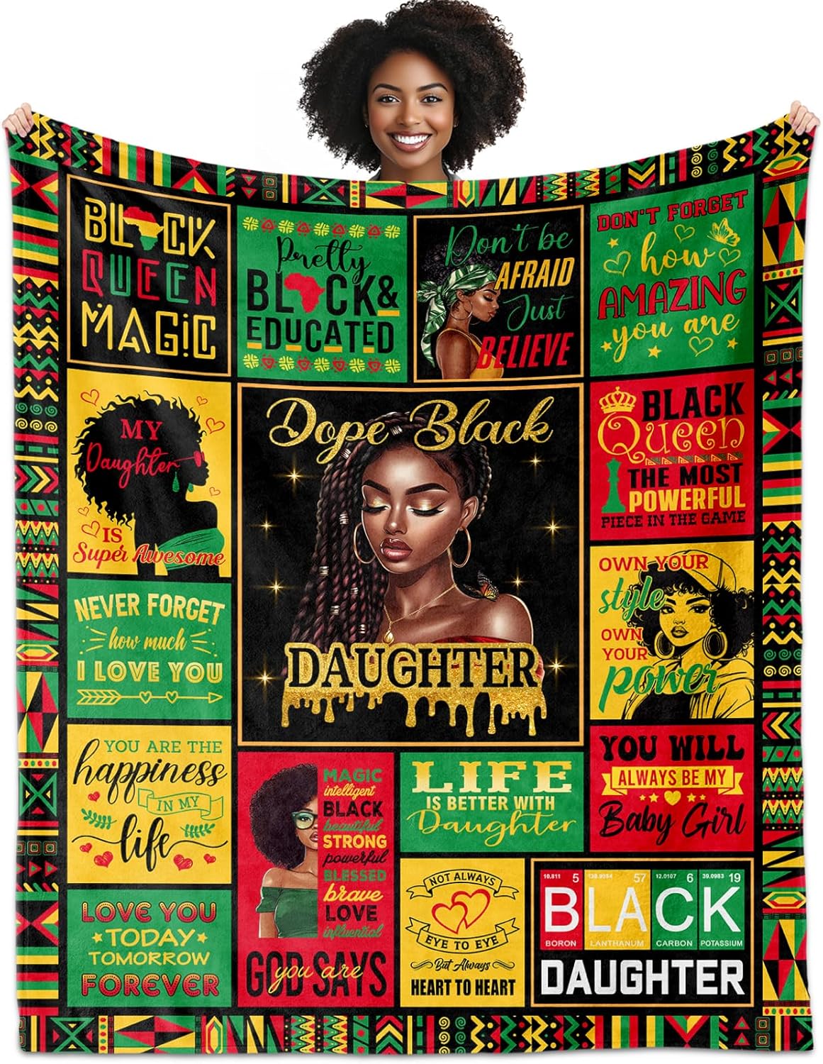 African American Sweet 13 Gifts for Girls, 13th Birthday Gifts for Black Girls, 13 Year Old Girl Birthday Gift Ideas, 13th Bday Decorations, Bday Presents for 13 Year Old Blanket 50"X60"