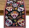 Pudodo Day of The Dead Table Runner Sugar Skull Dia De Los Muertos Mexican Festival Holiday Kitchen Dining Room Home Decoration (13 x 72)