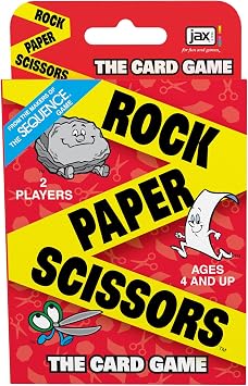 JAX Rock Paper Scissors Card Game Bilingual - Its the Fast, Fun Card Version of the Classic Game of Rock Paper Scissors, Ages 4 and Up, 2 Players