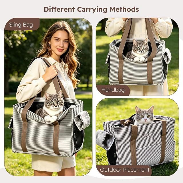 Foto 4 de 6 de PETCUTE Bolsa de Transporte para Mascotas Transportín para Perros Portador de Mascotas Bolsa de Transporte…