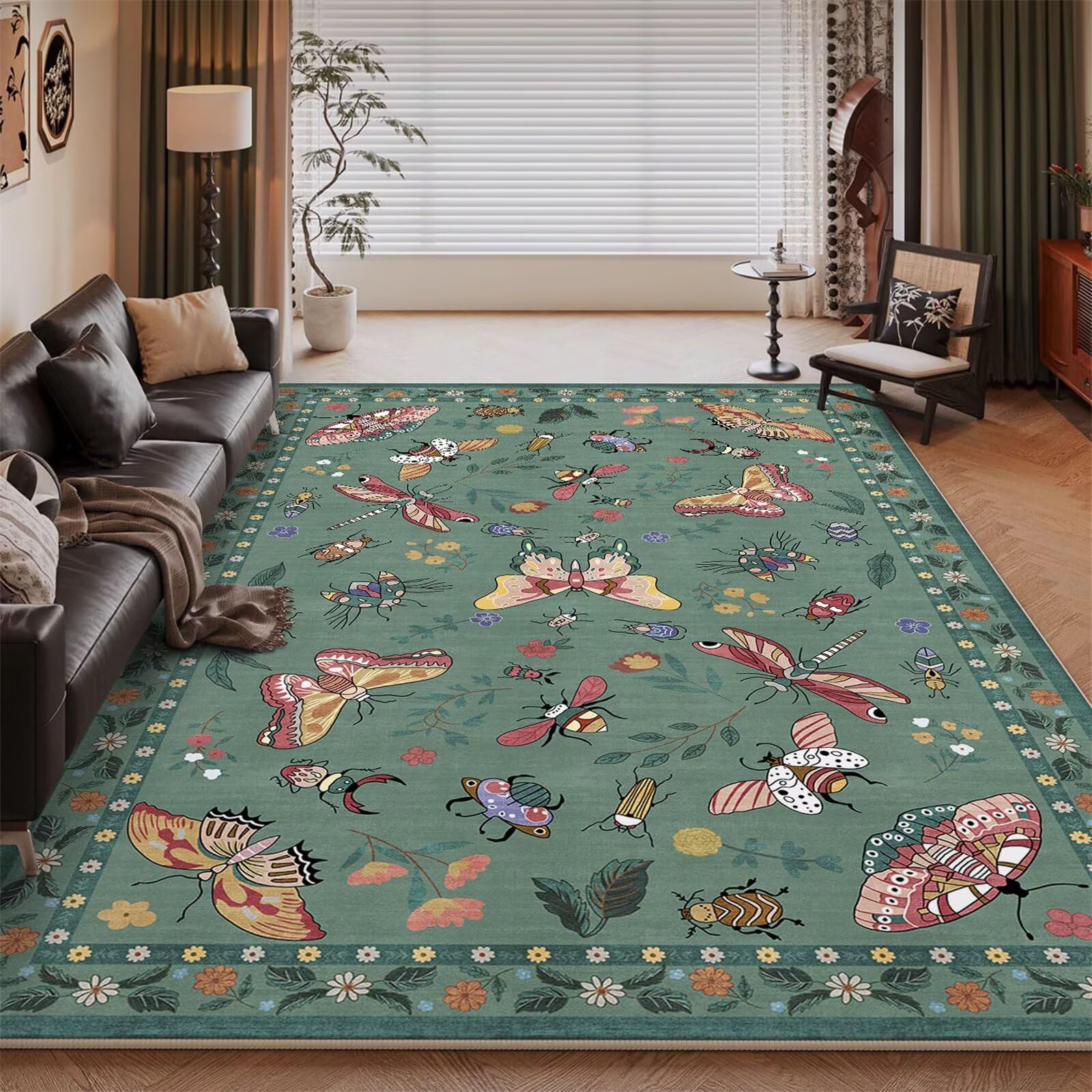 Tapis de chambre adulte 180x200cm moderne et antidérapant pour salon