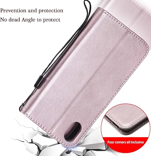 Miniatura 6 de Funda compatible con LG Q8 (2018), compatible con LG Q Stylo 4  Q Stylus Plus de piel sintética, ranura para tarjetas, cierre magnético, color azul