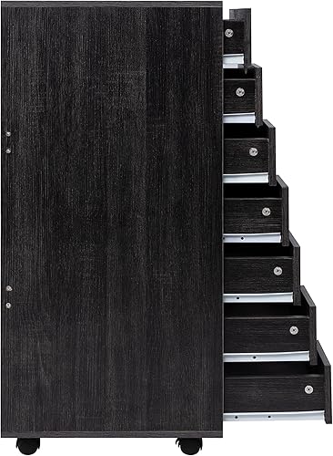 Miniatura 41 de Naomi Home Cómoda de 5 cajones para dormitorio, alta y elegante, con ruedas y estantes de almacenamiento, pequeña para guardarropa, para maquillaje,