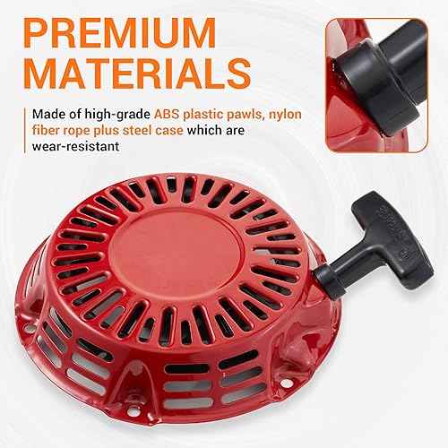 Miniatura 3 de BlueStars Arrancador de retroceso GX160 con cuerda de tracción - para Honda GX120 GX160 GX200 Arrancador de tracción (patas de varilla de acero)