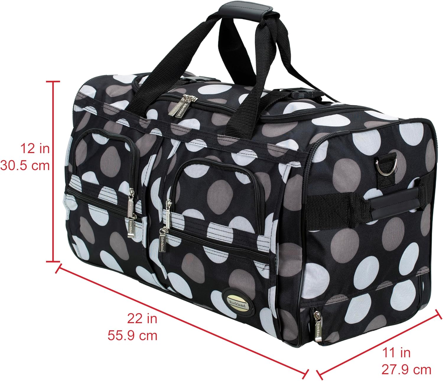 Rockland Rolling Duffel Bag, Black, 22"