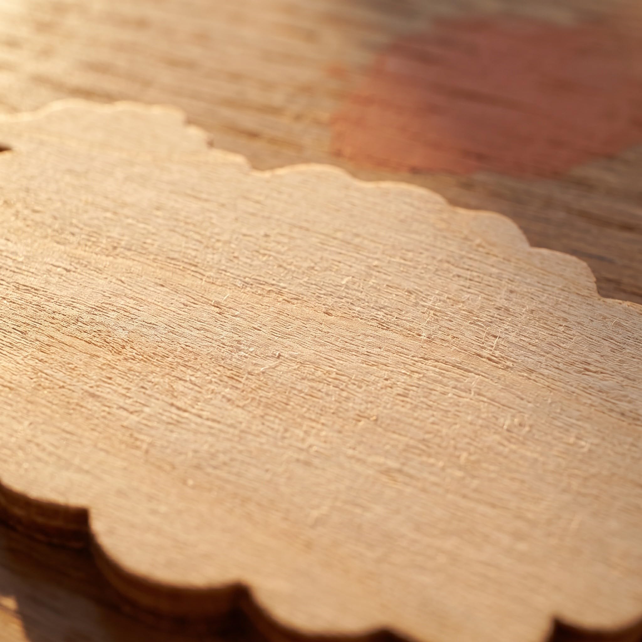 Lurrose 60 piezas de recortes de madera sin acabado con forma de oveja,