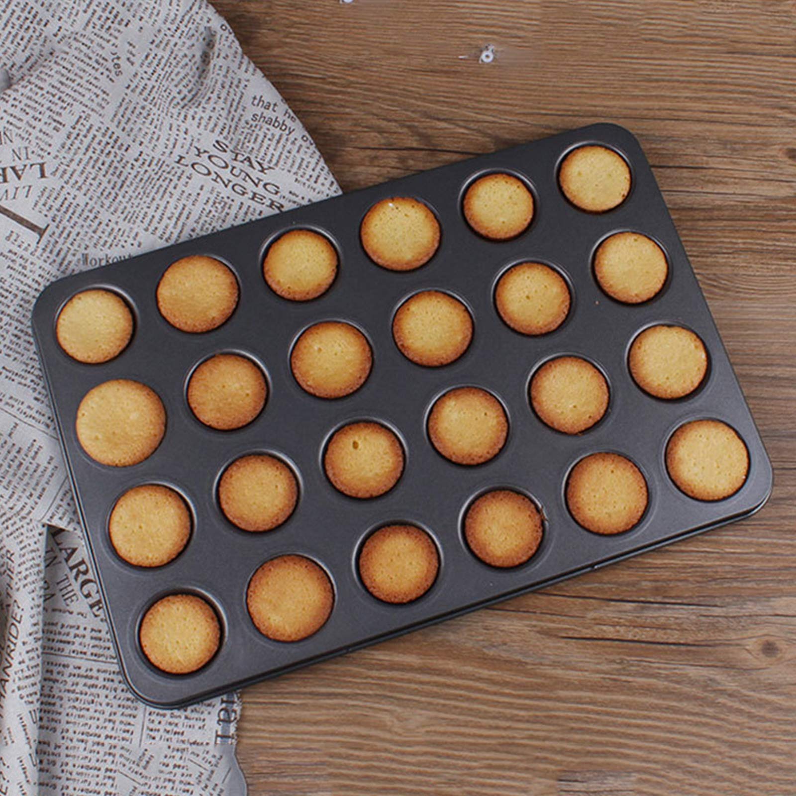 Stampo Silicone Per Muffin - 24 Forme, 3 Pezzi, Antiaderente, Senza BPA, Per Forno E Microonde - Foto 8