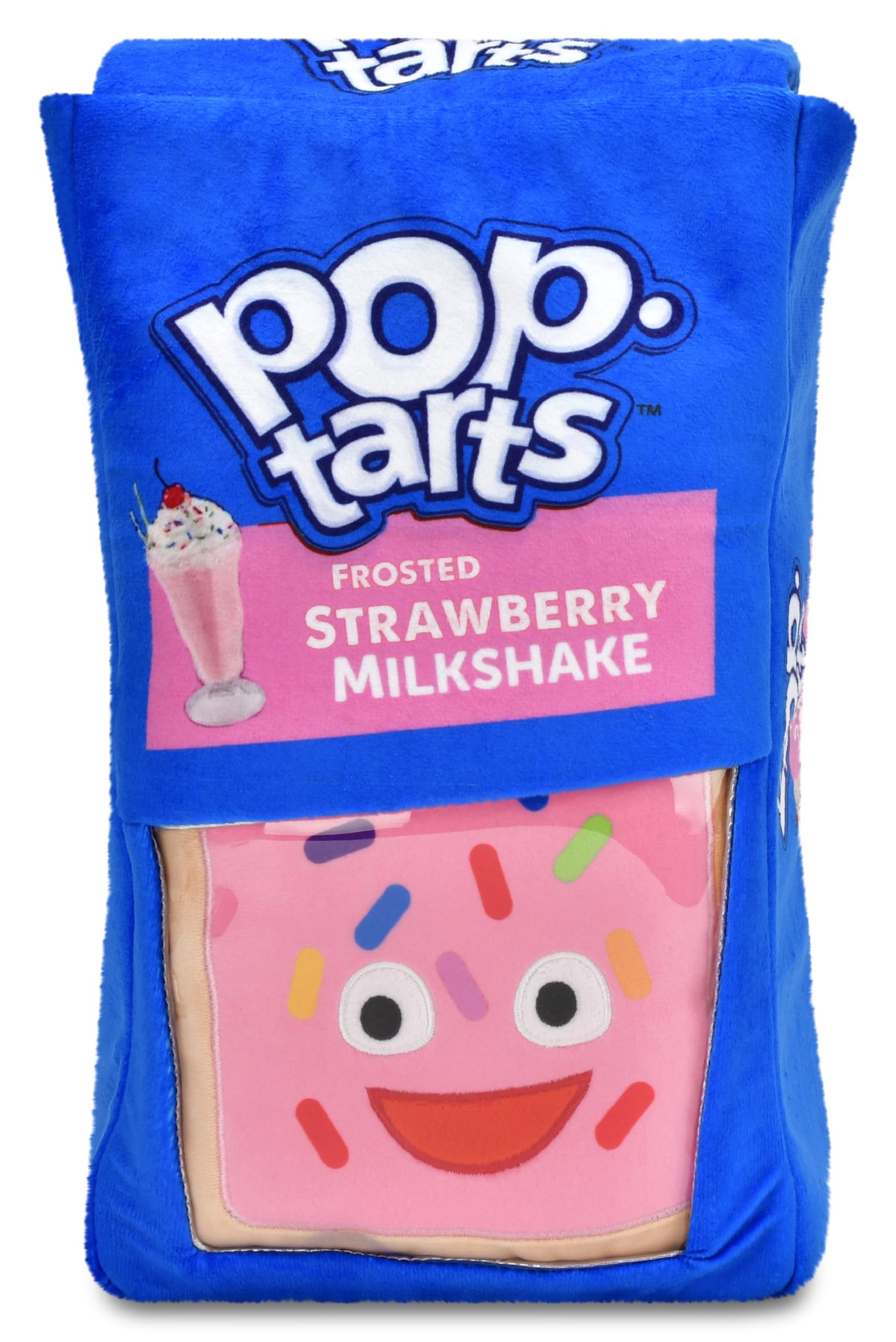 iscream Pop Tarts Package 14" x 8" Pillow Set with 2 Plushie Tart Mini Pillows with Holographic Tart Wrapper