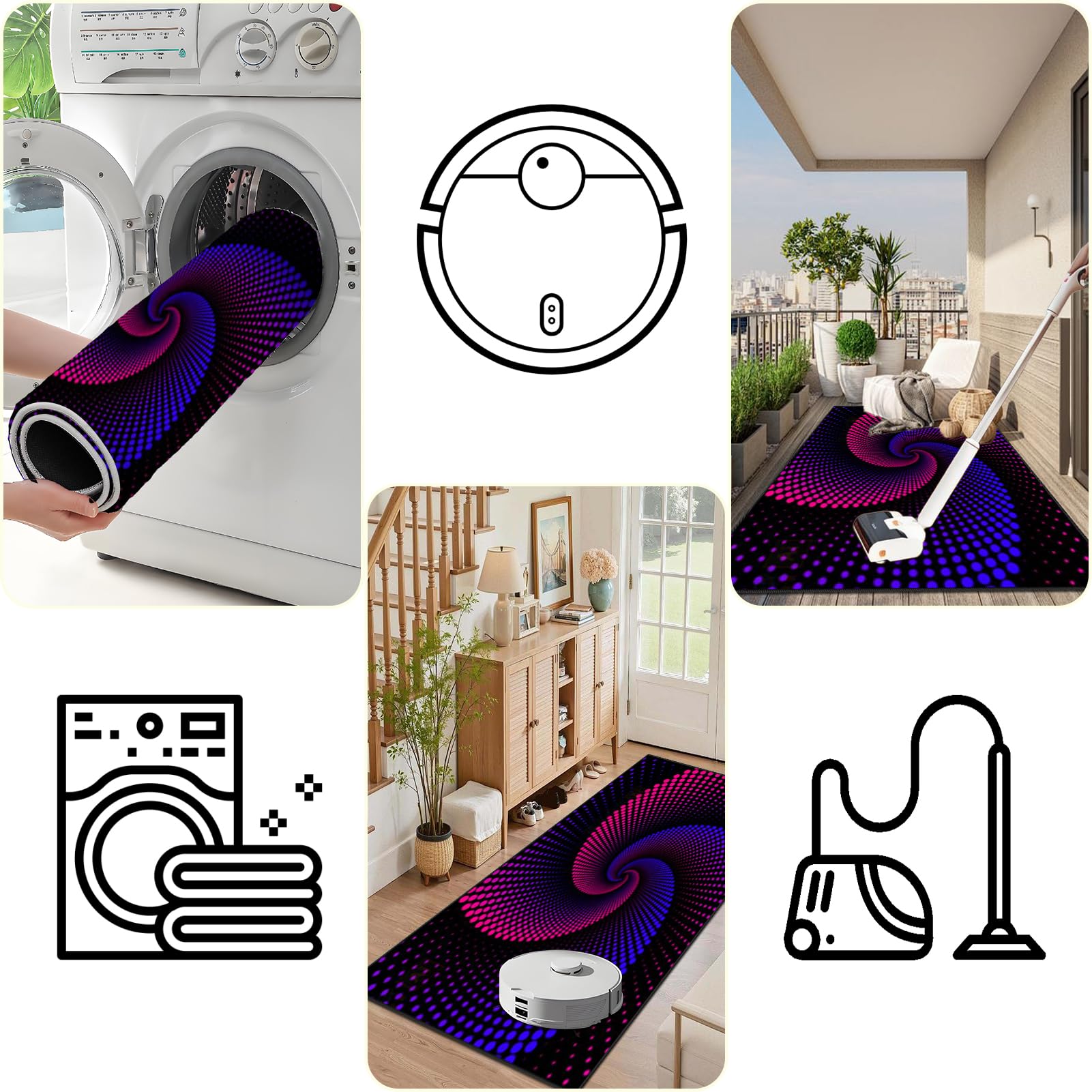 Tapis Chaise de Bureau Gaming Tapis de Sol Bureau Tissu 200 x 300 cm