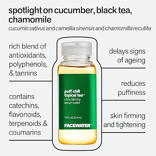 Miniatura 6 de Facewater Puff Chill Té tópico Ultra Calmante Suero Agua