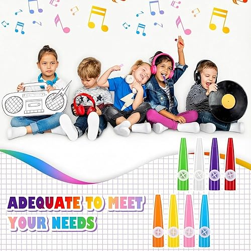 Miniatura 7 de Boao 200 piezas de instrumentos musicales Kazoo de plástico para fiestas para adultos, música divertida Kazoo para niños, aulas, juguetes musicales,