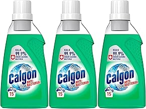 Calgon Antibacterial Washing Machine Cleaner & Water Softener Gel, 750ml, Pack of 3, Kills 99.9 percent of Bacteria in Your Washing Machine, Limescale and Rust Remover, Deep Clean, 45 Washes