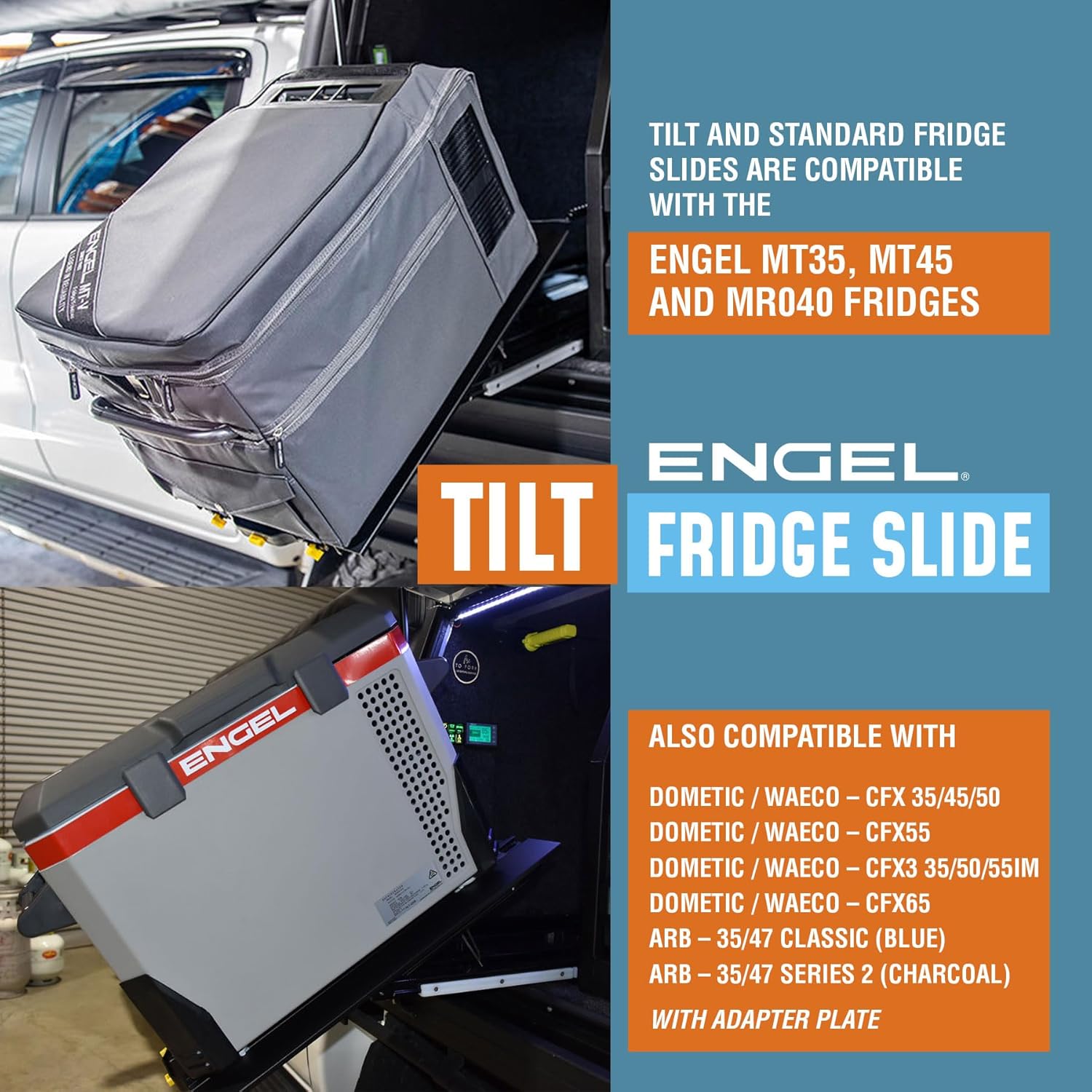 ENGEL Tilt Fridge Slide compatibility chart