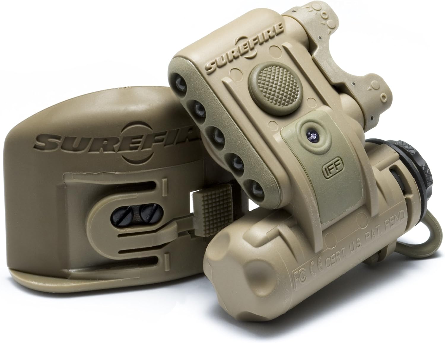 HL1-C-TN Helmet Light, 3V, 1.4-19.2 lu, Rd/WH/IR LEDs, Tan