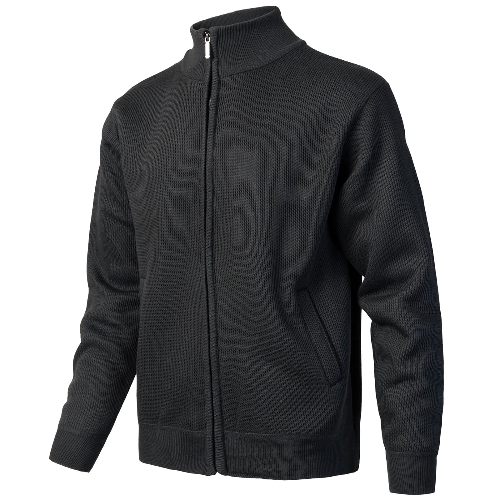 Cardigan da Uomo Lavorato a Maglia Maglione Foderato in Pile Giacca in Maglia a Maniche Lunghe Addensato Autunno e Inverno Sweater Caldo Classico Felpa Casual Cappotti Cappotto