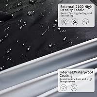 Vista 4 de ALSTER Fundas para Sillas de Patio Impermeables, Fundas para Sillas de Exterior (32" L x 37" A x 36" Al), Fundas de Muebles Negras Duraderas e