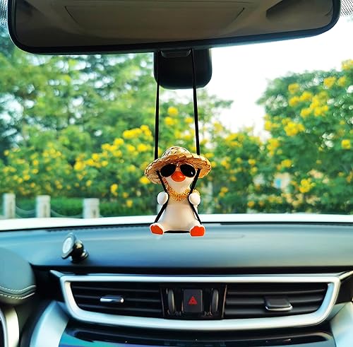 Miniatura 4 de Accesorios para colgar en el espejo retrovisor de un pato que se balancea, adorno para el auto, accesorios para colgar en el espejo retrovisor del