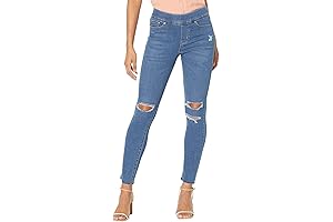 Women's Totally Shaping Pull-on Skinny Ripped Jeans with Perfect Rise